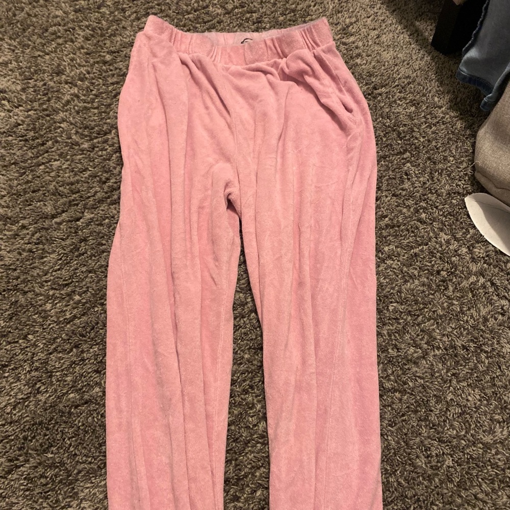 zara terrycloth joggers